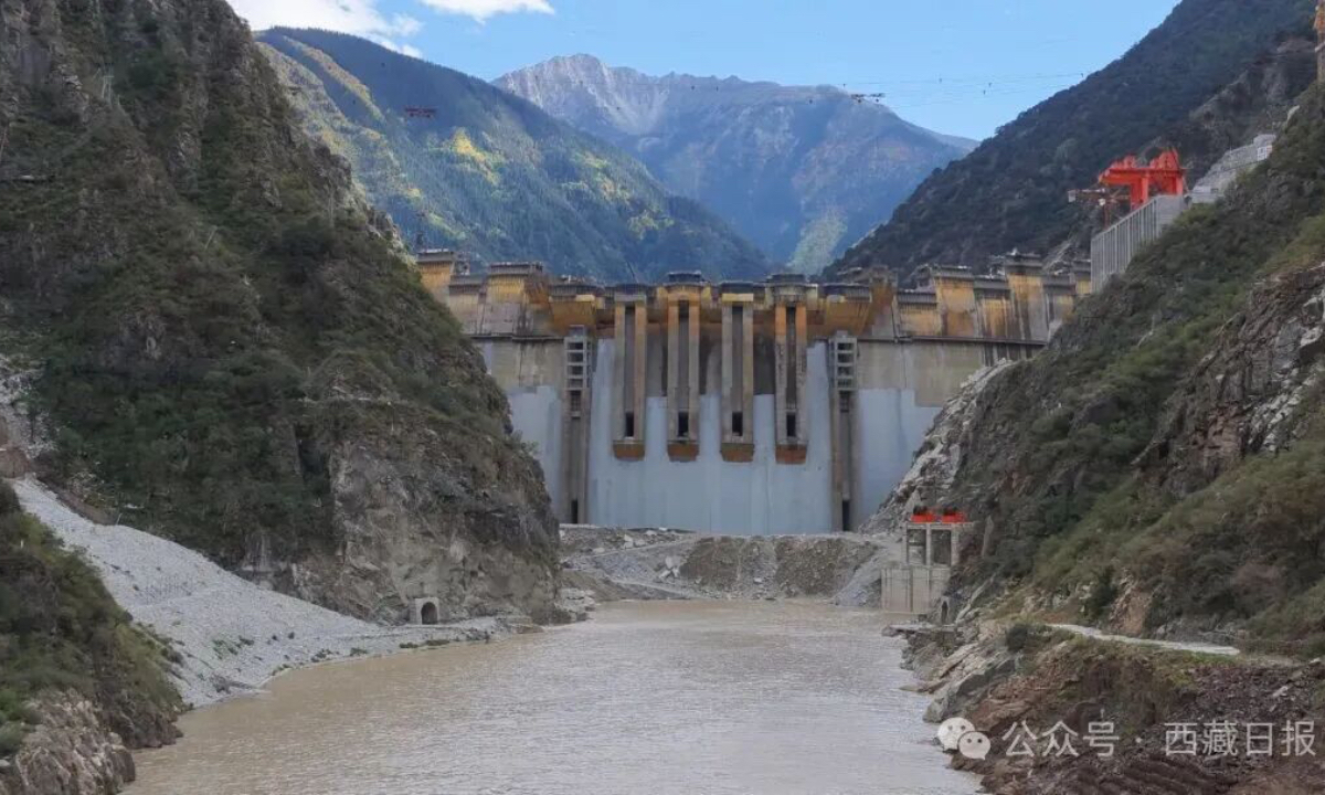 The Yeba Beach Hydropower Station Photo: Screenshot from Xizang Fabu