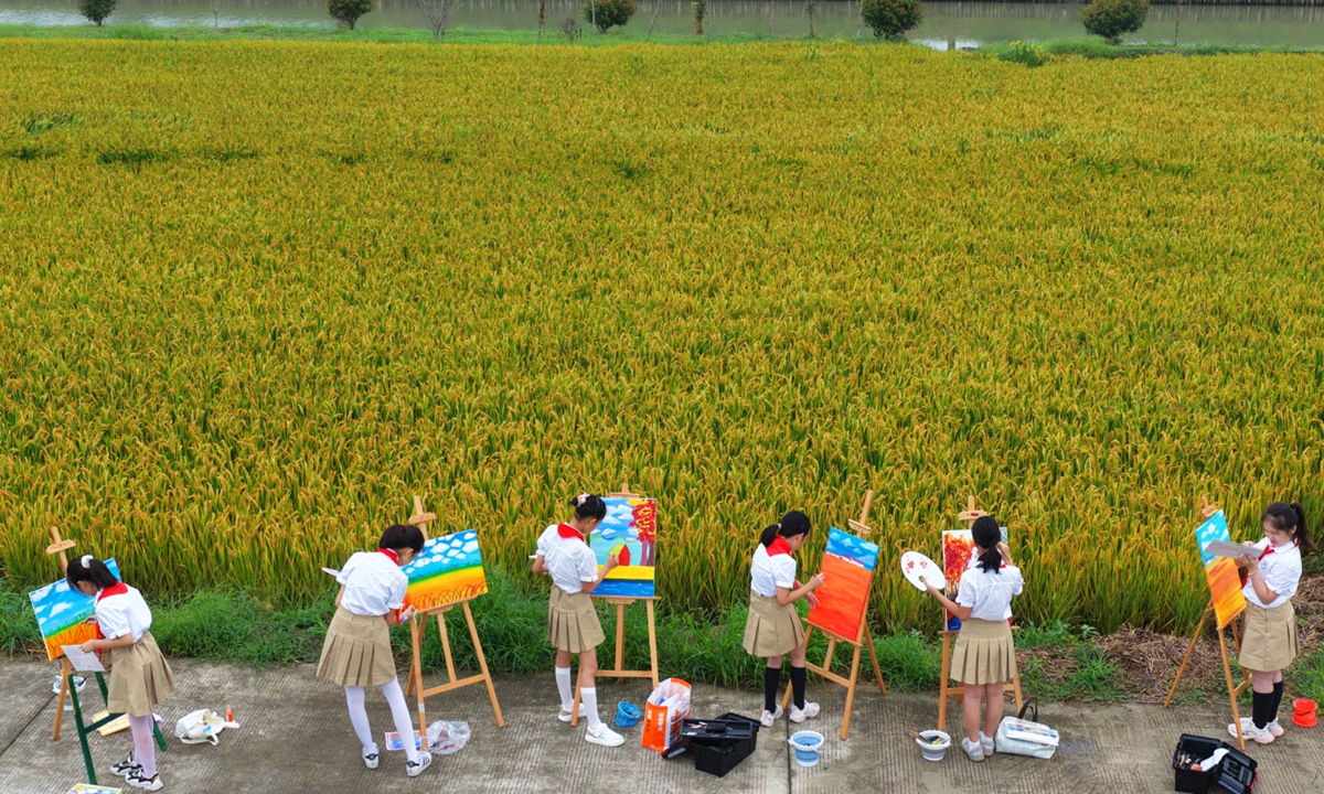 Pupils from a primary school conduct a 