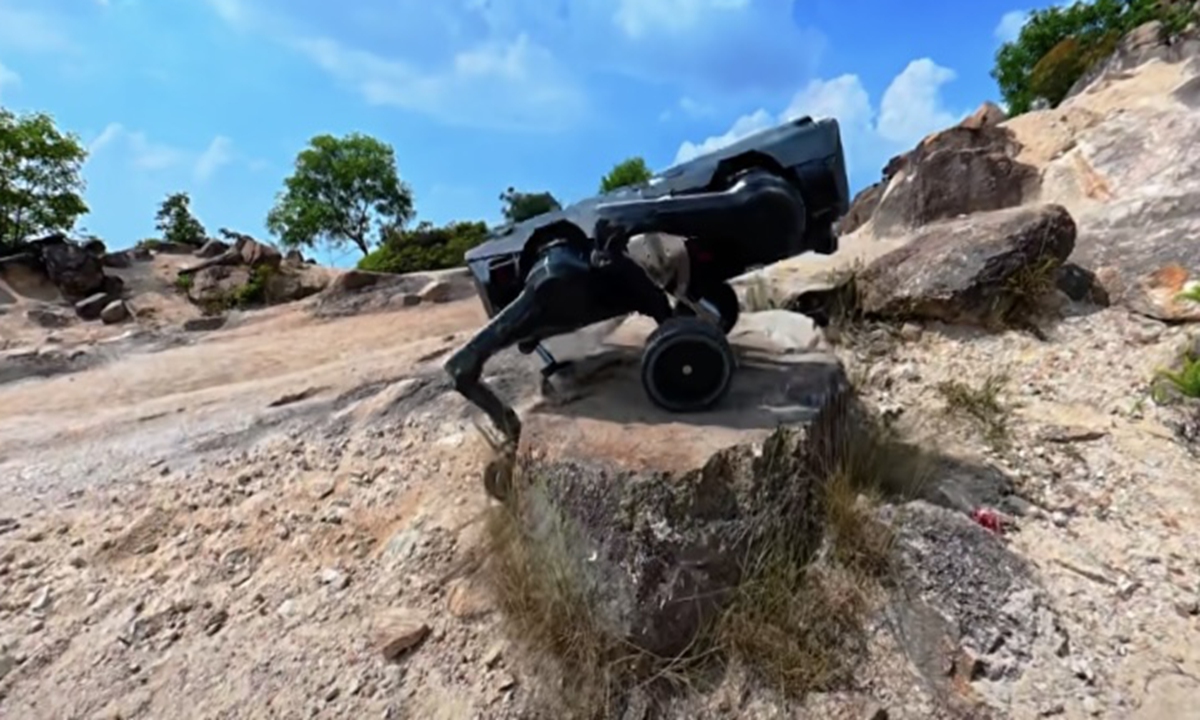 D-infite, a fully modular embodied intelligent robotic dog launched by Direct Drive Tech Photo: Courtesy of Direct Drive Tech