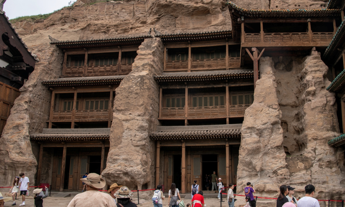 Caves 7 and 8 of the Yungang Grottoes in Datong, North China's Shanxi Province  Photo: VCG