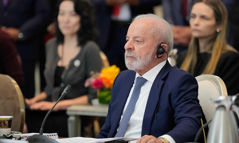 Brazil's President Luiz Inacio Lula da Silva attends a meeting with Malaysia's Prime Minister Anwar Ibrahim at the official residence of the prime minister in Putrajaya, outside Kuala Lumpur on October 25, 2025. Photo: CFP