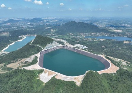 File Photo. An aerial view of State Grid Xinyuan Jiangsu Jurong Pumped Storage Power Station in East China's Jiangsu Province.