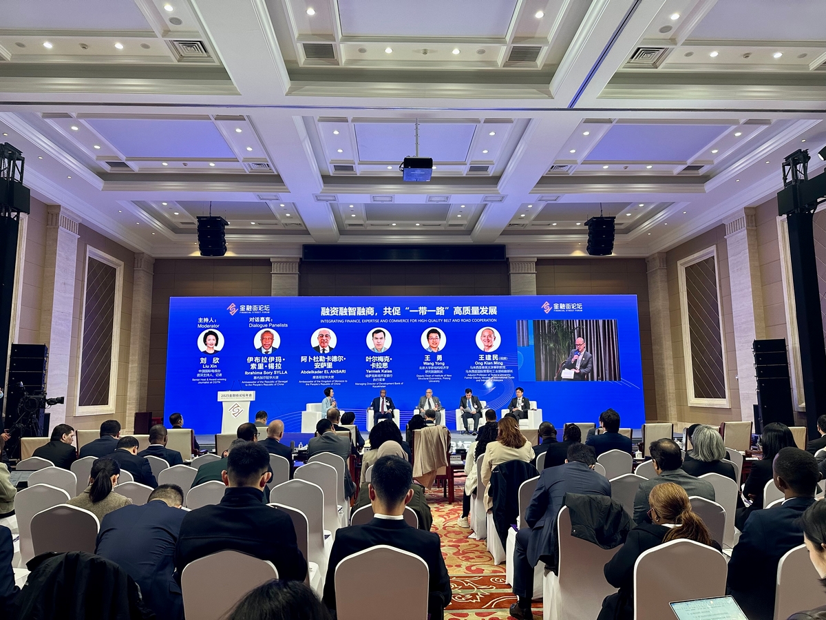 Guests speak at a parallel forum during the Annual Conference of Financial Street Forum in Beijing on October 29, 2025. Photo: Ma Jingjing/GT