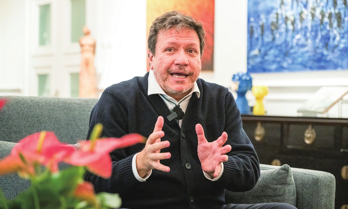 Santiago Gamboa, writer and minister counselor of the Embassy of Colombia in China Photo: Chen Tao/GT