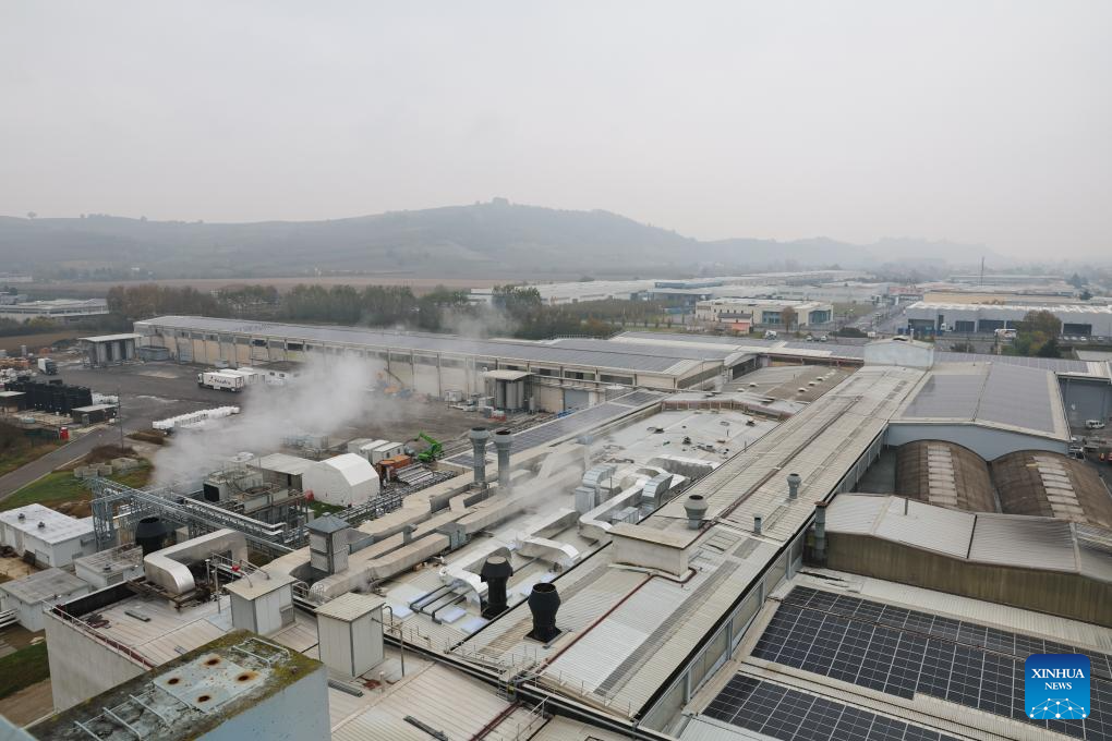 This photo taken on Oct. 30, 2025 shows the headquarters of Italgel in Cuneo, Italy. (Xinhua/Li Jing)