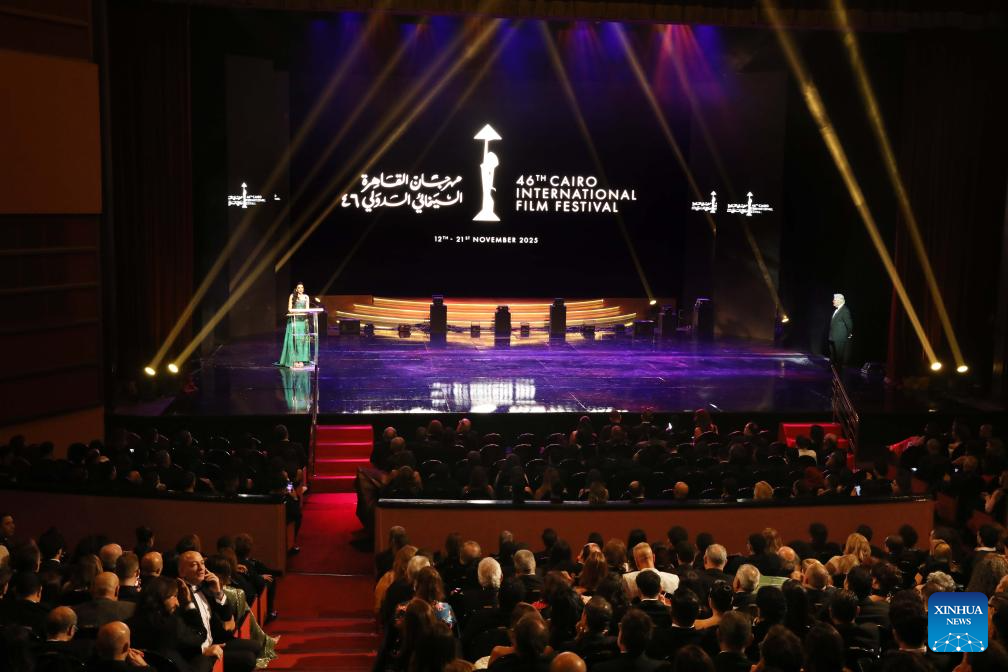 Guests attend the opening ceremony of the 46th Cairo International Film Festival in Cairo, Egypt, Nov. 12, 2025. (Photo by Ahmed Gomaa/Xinhua)
