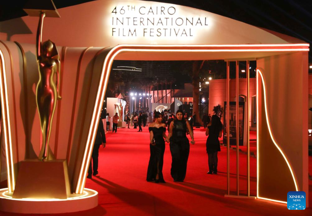 Guests attend the opening ceremony of the 46th Cairo International Film Festival in Cairo, Egypt, Nov. 12, 2025. (Photo by Ahmed Gomaa/Xinhua)