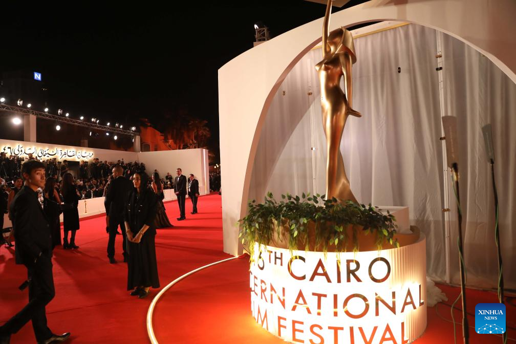 Guests attend the opening ceremony of the 46th Cairo International Film Festival in Cairo, Egypt, Nov. 12, 2025. (Photo by Ahmed Gomaa/Xinhua)
