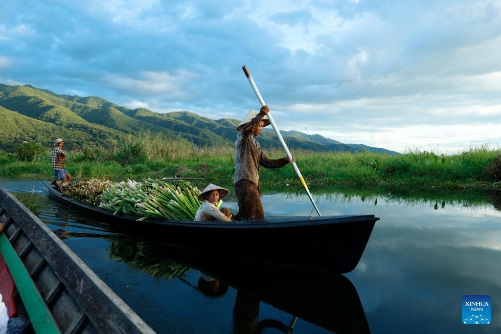 This photo taken on Oct. 31, 2025 shows a view of Inle Lake at Nyaungshwe township in Shan state, Myanmar. (Photo: Xinhua)
