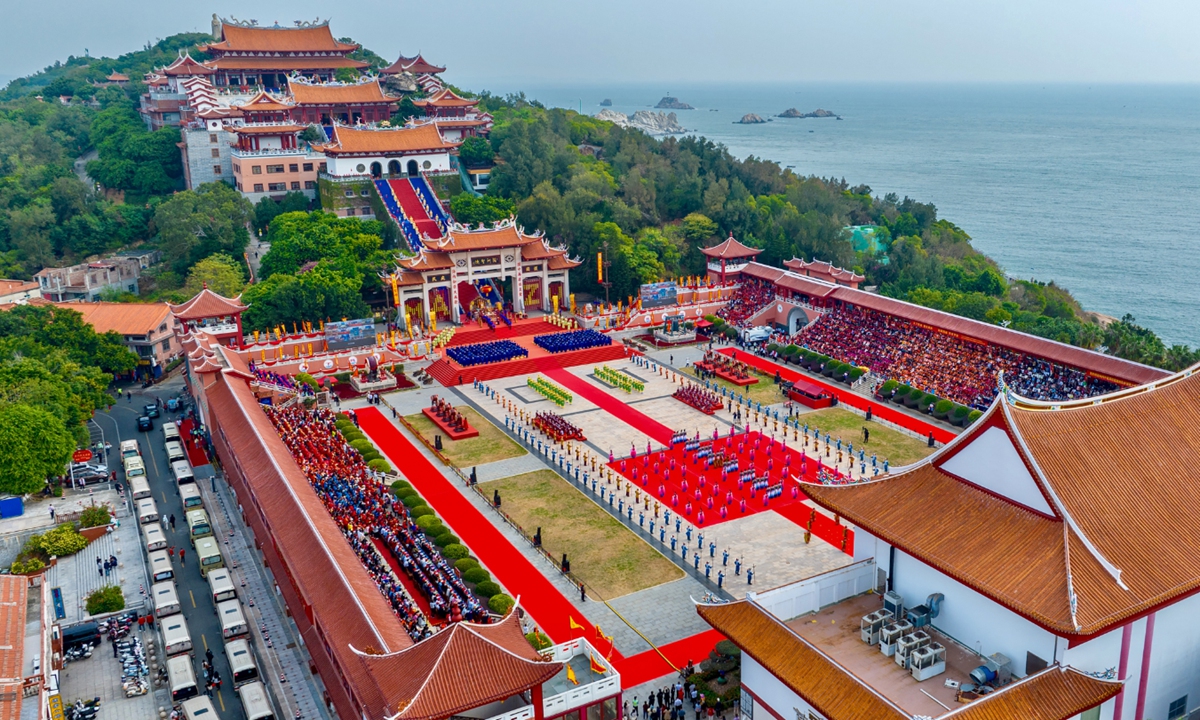 The 27th Meizhou Mazu Culture and Tourism Festival kicks off on Meizhou Island in Putian, East China's Fujian Province.  Photo: VCG