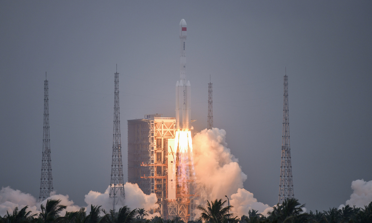 China launches the Yaogan-46 remote sensing satellite aboard a modi? ed Long March-7 carrier rocket from the Wenchang Spacecraft Launch Site in South China’s Hainan Province at 11:47 am (Beijing Time) on November 3, 2025. Photo: VCG