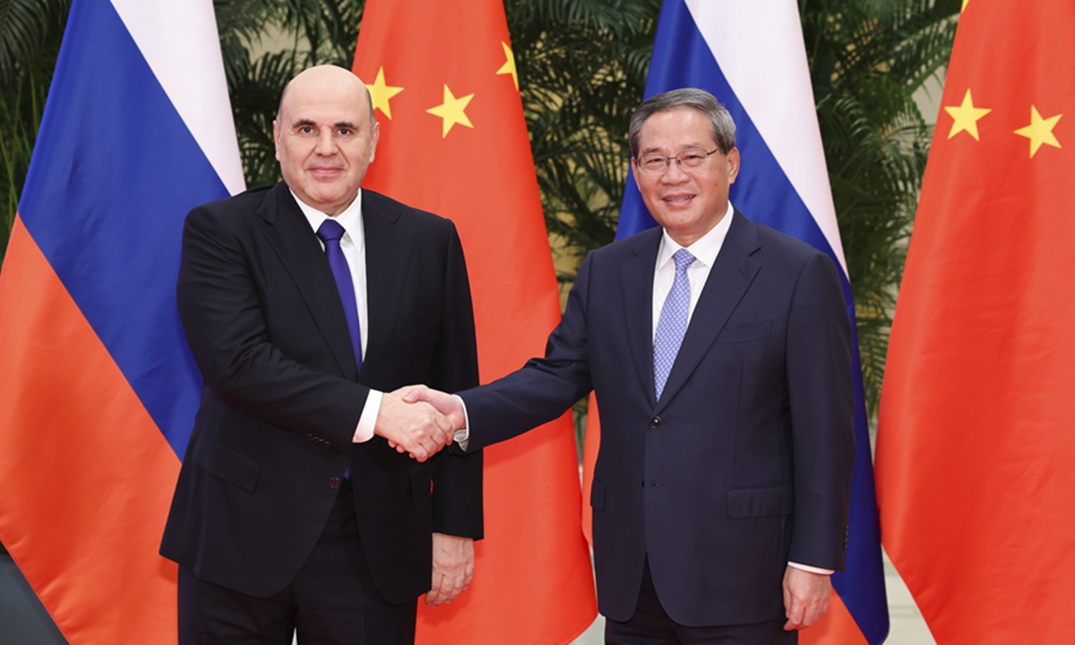 Chinese, Russian heads of govt hold regular meeting, eyeing closer all-round cooperation