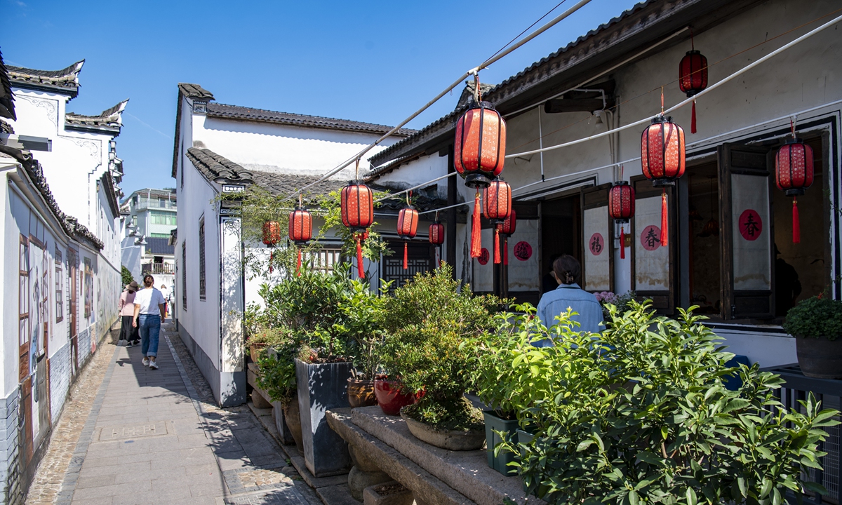 A view of Lizu village in Yiwu, East China's Zhejiang Provinc Photo: VCG
