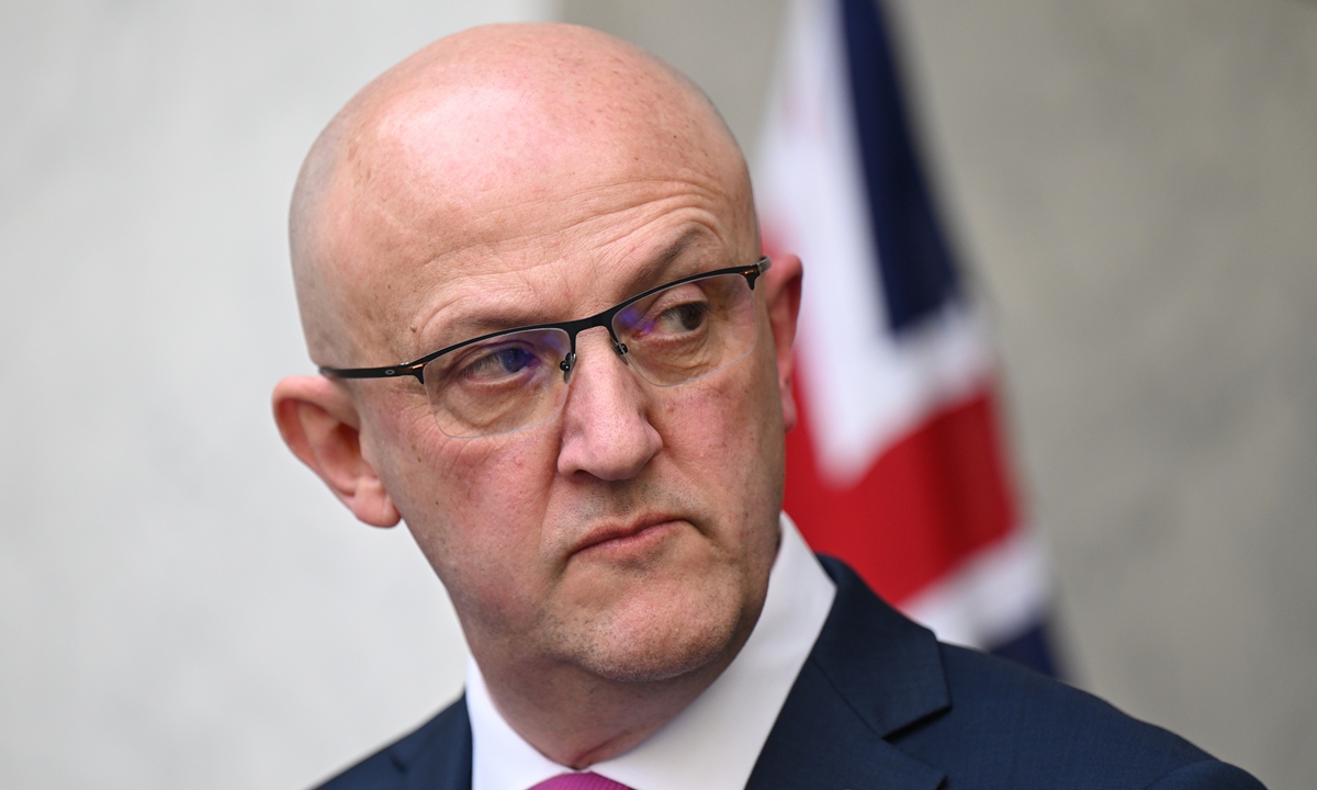 Director-General of the Australian Security Intelligence Organisation (ASIO) Mike Burgess speaks to the media during a press conference at Parliament House in Canberra, Australia, 26 August 2025. Photo: VCG