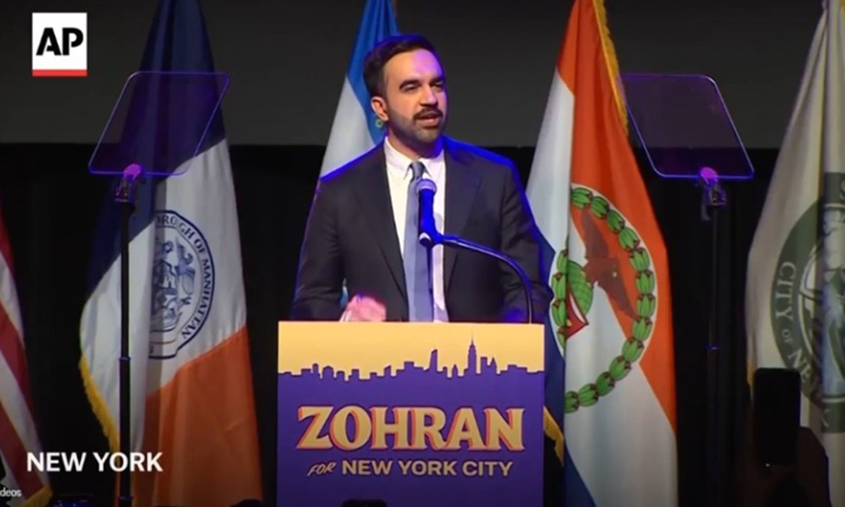 Zohran Mamdani speaks after winning the mayoral election on November 4, 2025, in New York. Photo: Screenshot of video published by AP