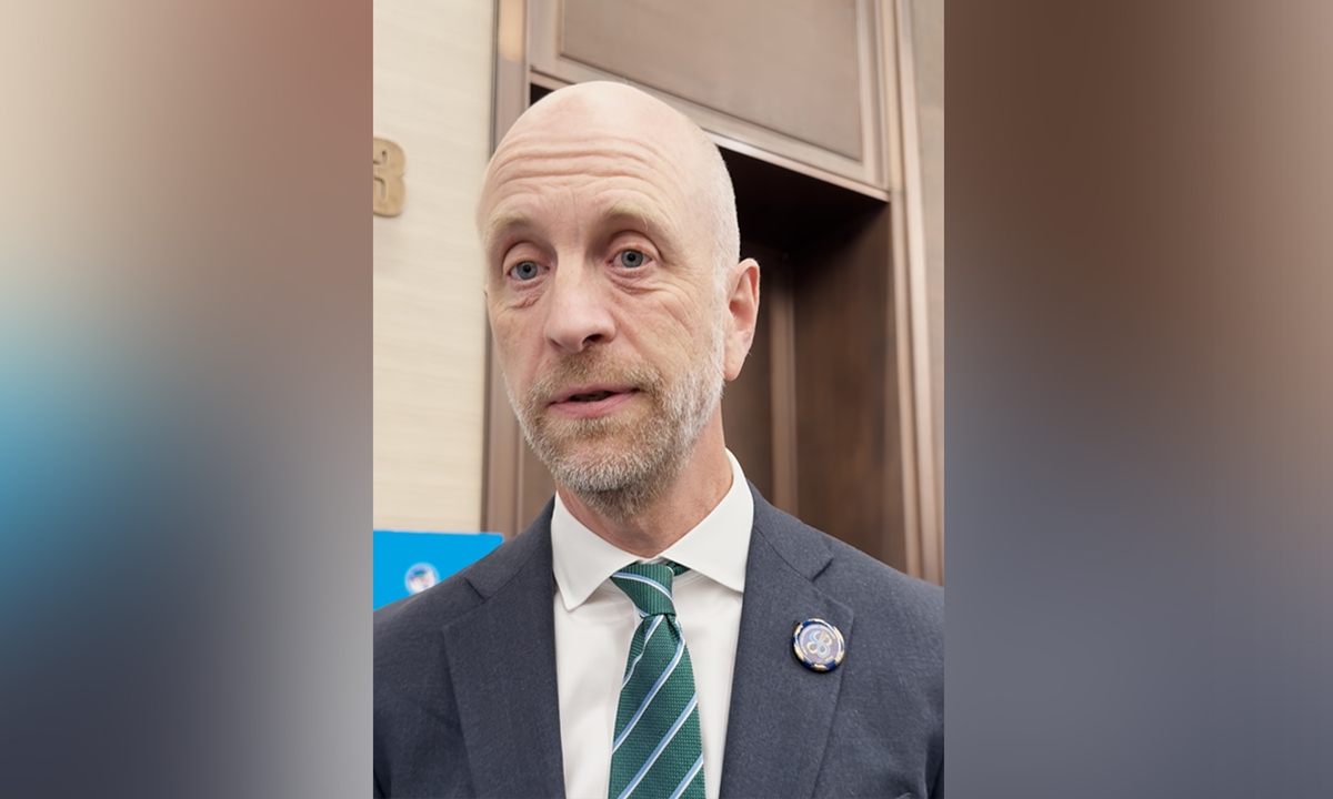 Screenshot of a video of Norwegian Ambassador to China Vebj?rn Dysvik Photo: Tu Lei/GT