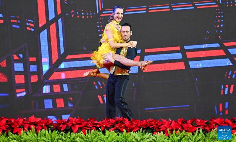 Actors perform at the China International Import Expo (CIIE) Culture Night event held on the sidelines of the eighth CIIE at the National Exhibition and Convention Center (Shanghai) in east China's Shanghai, Nov. 6, 2025. Photo: Xinhua