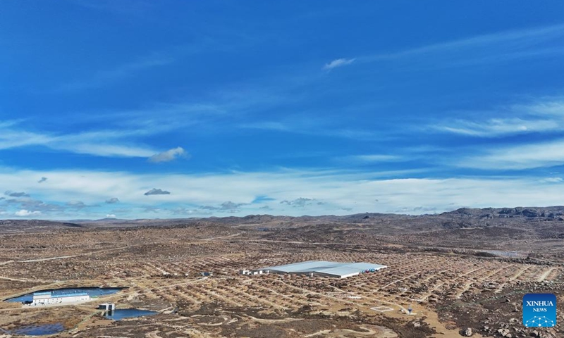 An aerial drone photo taken on Oct. 28, 2025 shows a view of the Large High Altitude Air Shower Observatory (LHAASO) in Daocheng County, Ganzi Tibetan Autonomous Prefecture, southwest China's Sichuan Province. LHAASO, located at an altitude of 4,410 meters on Mount Haizi in Daocheng County, began regular operations in July 2021. It has since been recognized as a leading international facility with the world's highest sensitivity and accuracy for gamma-ray and cosmic-ray detection. Photo: Xinhua