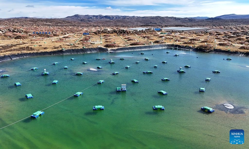 An aerial drone photo taken on Oct. 28, 2025 shows a view of the Large High Altitude Air Shower Observatory (LHAASO) in Daocheng County, Ganzi Tibetan Autonomous Prefecture, southwest China's Sichuan Province. LHAASO, located at an altitude of 4,410 meters on Mount Haizi in Daocheng County, began regular operations in July 2021. It has since been recognized as a leading international facility with the world's highest sensitivity and accuracy for gamma-ray and cosmic-ray detection. Photo: Xinhua