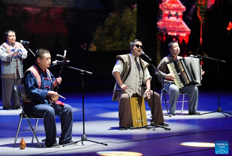 Actors perform during a cultural event for disabled people in Yinchuan, northwest China's Ningxia Hui Autonomous Region, Nov. 6, 2025. Showcasing the talents and resilience of the disabled, the cultural event kicked off here on Thursday. Photo: Xinhua