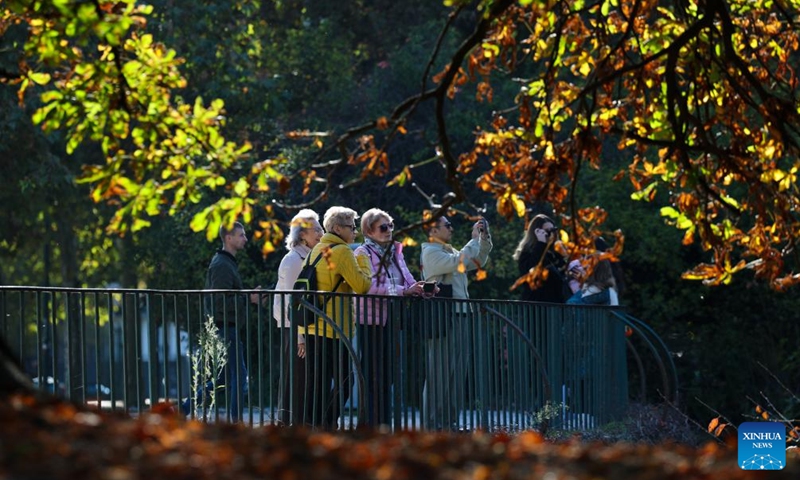 People visit the Sempione Park in Milan, Italy, Nov. 5, 2025. Photo: Xinhua