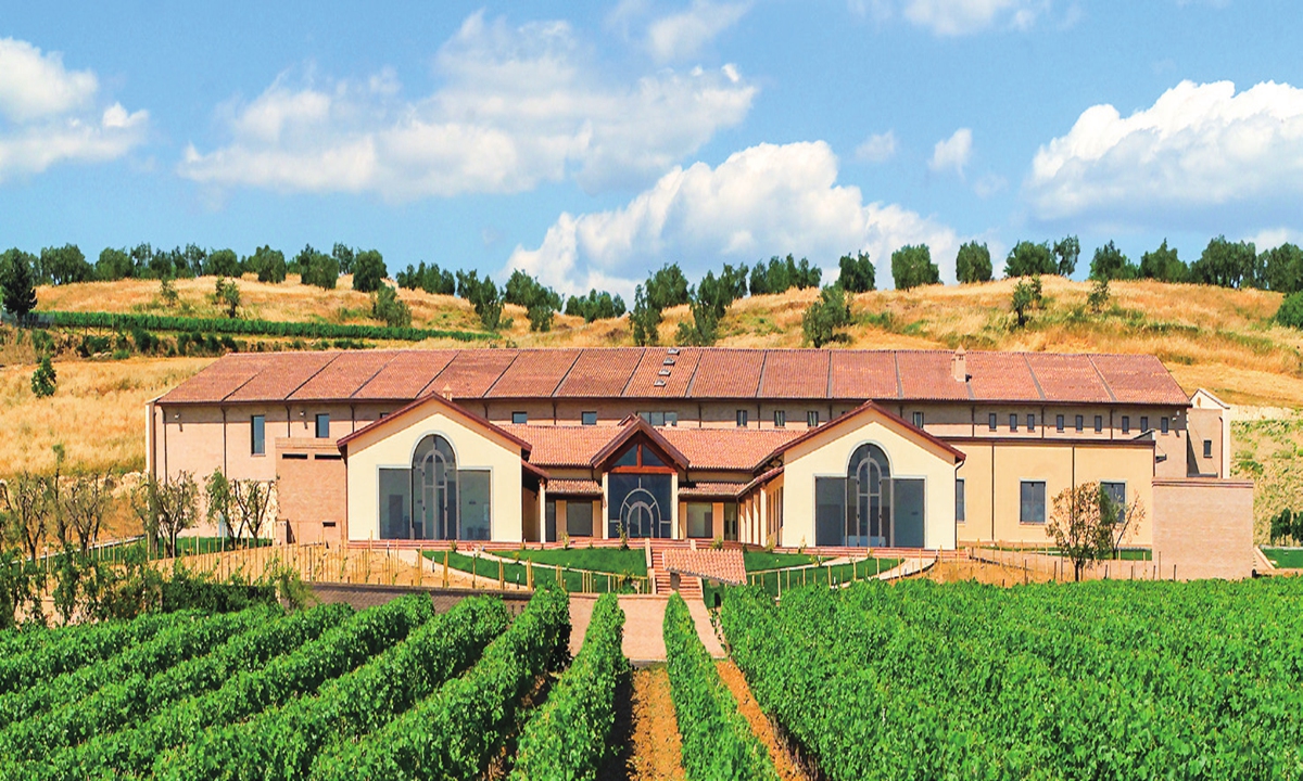 The headquarter of the winery in Montecchio, in the province of Terni (Umbria), in central Italy 