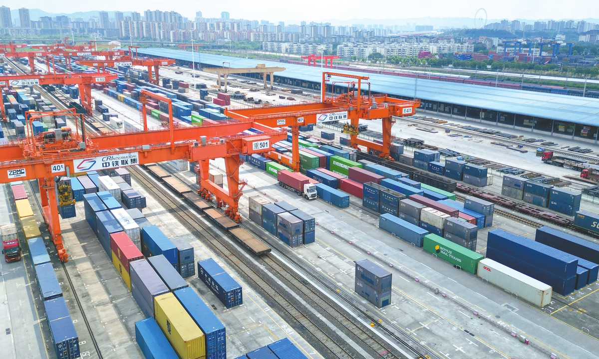 A view of the Chongqing International Logistics Hub park on July 22, 2025 Photo: VCG