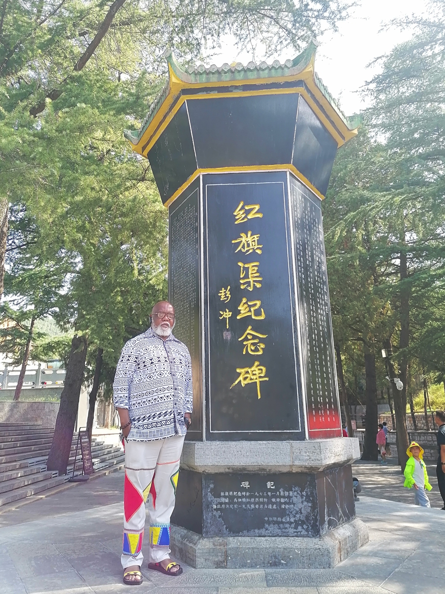 Paul TEMBE visits the Red Flag Canal in September, 2025. Photo: Courtesy of TEMBE