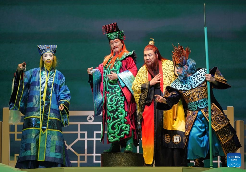 Chinese Opera The Monkey King holds its final dressed rehearsal in San Francisco, the United States, on Nov. 12, 2025. The world premiere of The Monkey King was staged at the San Francisco Opera on Friday. The performance will stay on in San Francisco until Nov. 30. Photo: Xinhua