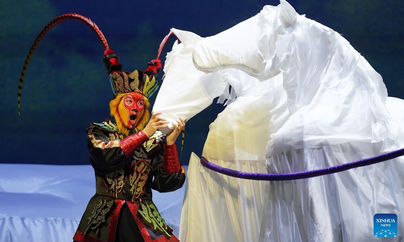 Chinese Opera The Monkey King holds its final dressed rehearsal in San Francisco, the United States, on Nov. 12, 2025. The world premiere of The Monkey King was staged at the San Francisco Opera on Friday. The performance will stay on in San Francisco until Nov. 30. Photo: Xinhua