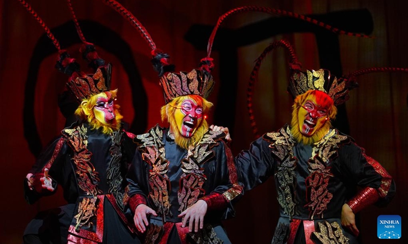 Chinese Opera The Monkey King holds its final dressed rehearsal in San Francisco, the United States, on Nov. 12, 2025. The world premiere of The Monkey King was staged at the San Francisco Opera on Friday. The performance will stay on in San Francisco until Nov. 30. Photo: Xinhua