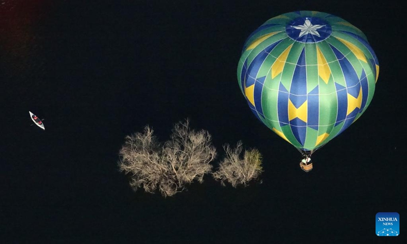 A hot air balloon is pictured during the 2025 International Balloon Festival in Leon, Guanajuato State, Mexico, on Nov. 14, 2025. Photo: Xinhua