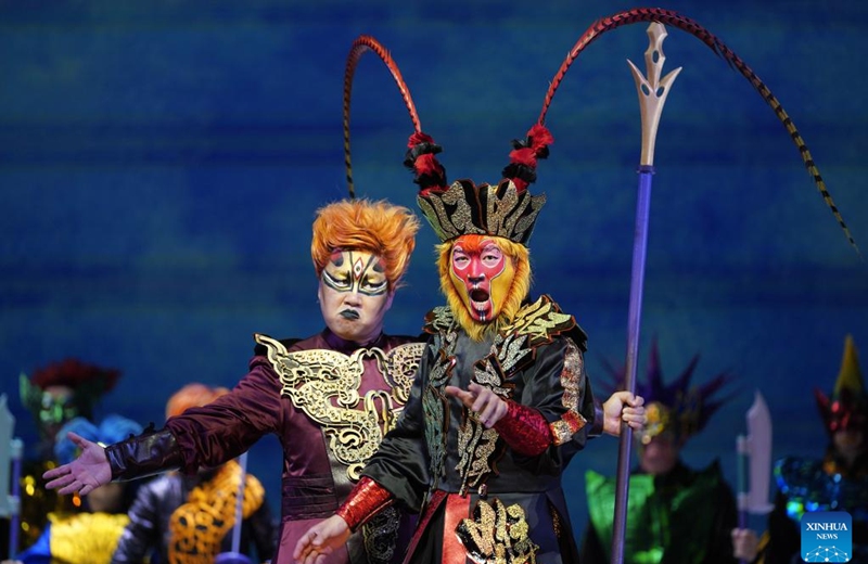 Chinese Opera The Monkey King holds its final dressed rehearsal in San Francisco, the United States, on Nov. 12, 2025. The world premiere of The Monkey King was staged at the San Francisco Opera on Friday. The performance will stay on in San Francisco until Nov. 30. Photo: Xinhua