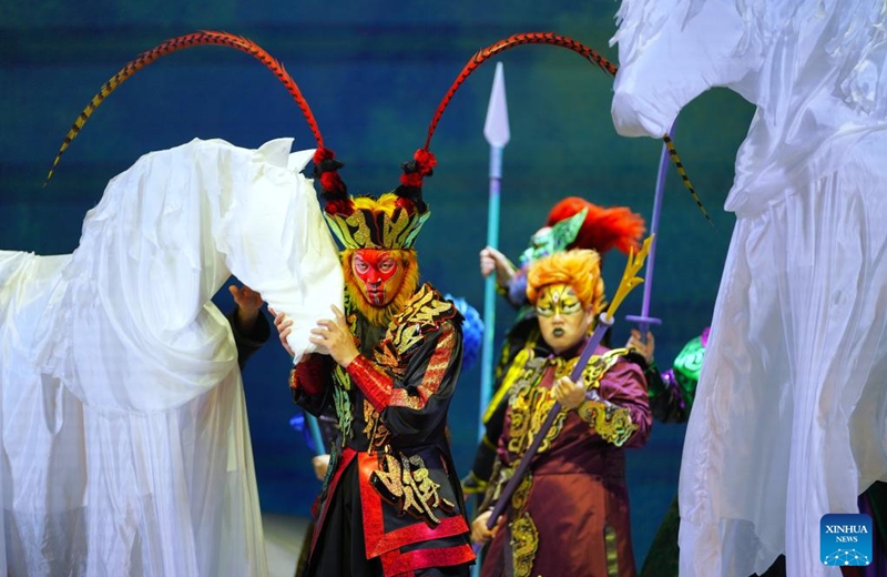 Chinese Opera The Monkey King holds its final dressed rehearsal in San Francisco, the United States, on Nov. 12, 2025. The world premiere of The Monkey King was staged at the San Francisco Opera on Friday. The performance will stay on in San Francisco until Nov. 30. Photo: Xinhua