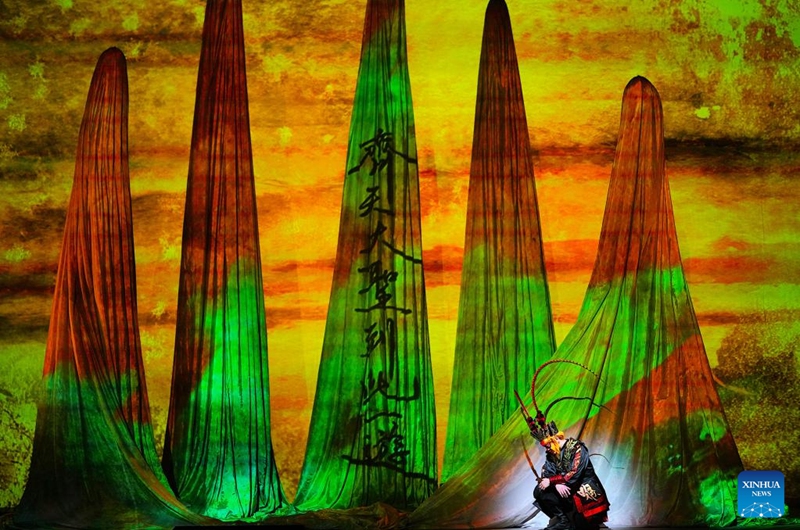 Chinese Opera The Monkey King holds its final dressed rehearsal in San Francisco, the United States, on Nov. 12, 2025. The world premiere of The Monkey King was staged at the San Francisco Opera on Friday. The performance will stay on in San Francisco until Nov. 30. Photo: Xinhua