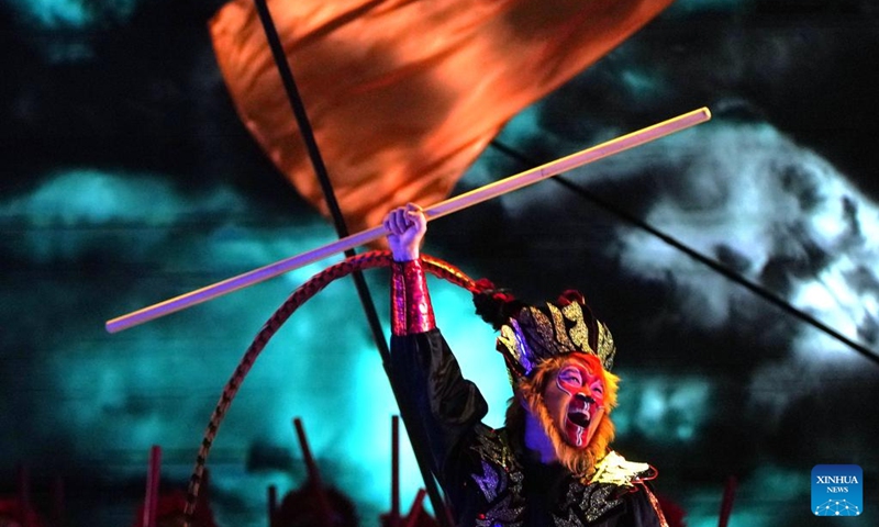 Chinese Opera The Monkey King holds its final dressed rehearsal in San Francisco, the United States, on Nov. 12, 2025. The world premiere of The Monkey King was staged at the San Francisco Opera on Friday. The performance will stay on in San Francisco until Nov. 30. Photo: Xinhua