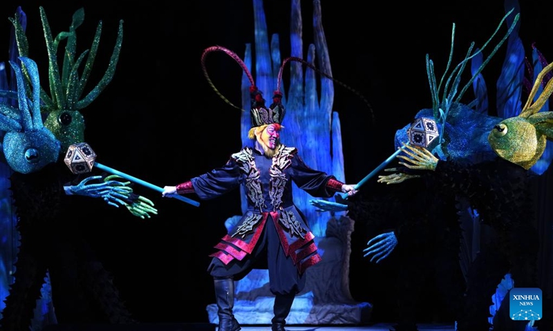 Chinese Opera The Monkey King holds its final dressed rehearsal in San Francisco, the United States, on Nov. 12, 2025. The world premiere of The Monkey King was staged at the San Francisco Opera on Friday. The performance will stay on in San Francisco until Nov. 30. Photo: Xinhua