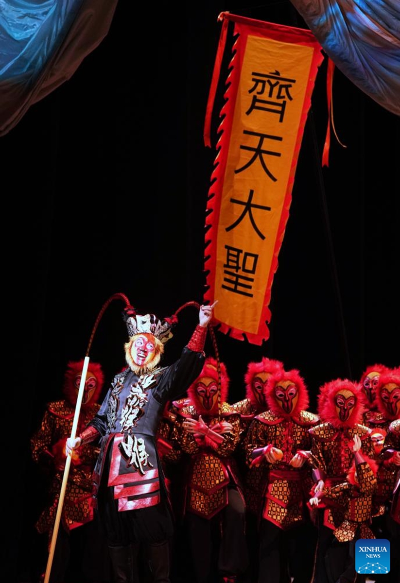 Chinese Opera The Monkey King holds its final dressed rehearsal in San Francisco, the United States, on Nov. 12, 2025. The world premiere of The Monkey King was staged at the San Francisco Opera on Friday. The performance will stay on in San Francisco until Nov. 30. Photo: Xinhua