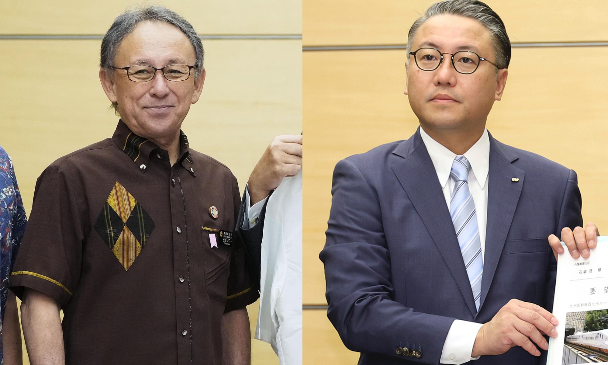 Okinawa Prefecture Governor Denny Tamaki and Nagasaki Prefecture Governor Kengo Oishi Photo: VCG

