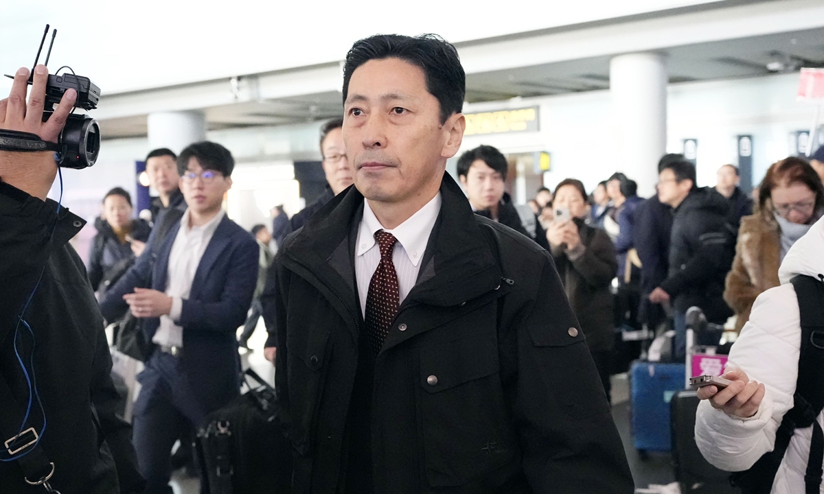Masaaki Kanai, director-general of the Asian and Oceanian Affairs Bureau at the Japanese Ministry of Foreign Affairs, arrives in Beijing on November 17, 2025 for a possible meeting with Chinese officials. Photo: VCG