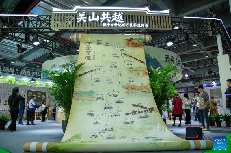 This photo taken on Nov. 16, 2025 shows the 17th Cross-Strait Tea Expo held in Wuyishan, southeast China's Fujian Province. The 17th Cross-Strait Tea Expo opened on Sunday in Wuyishan City of Fujian Province. Featuring the theme of integrated development of tea culture, industry, and science and technology, this year's expo has drawn over 850 enterprises, including 173 from Taiwan.

With 2,300 booths spanning 48,000 square meters, the event includes four main themed exhibition halls. Photo: Xinhua