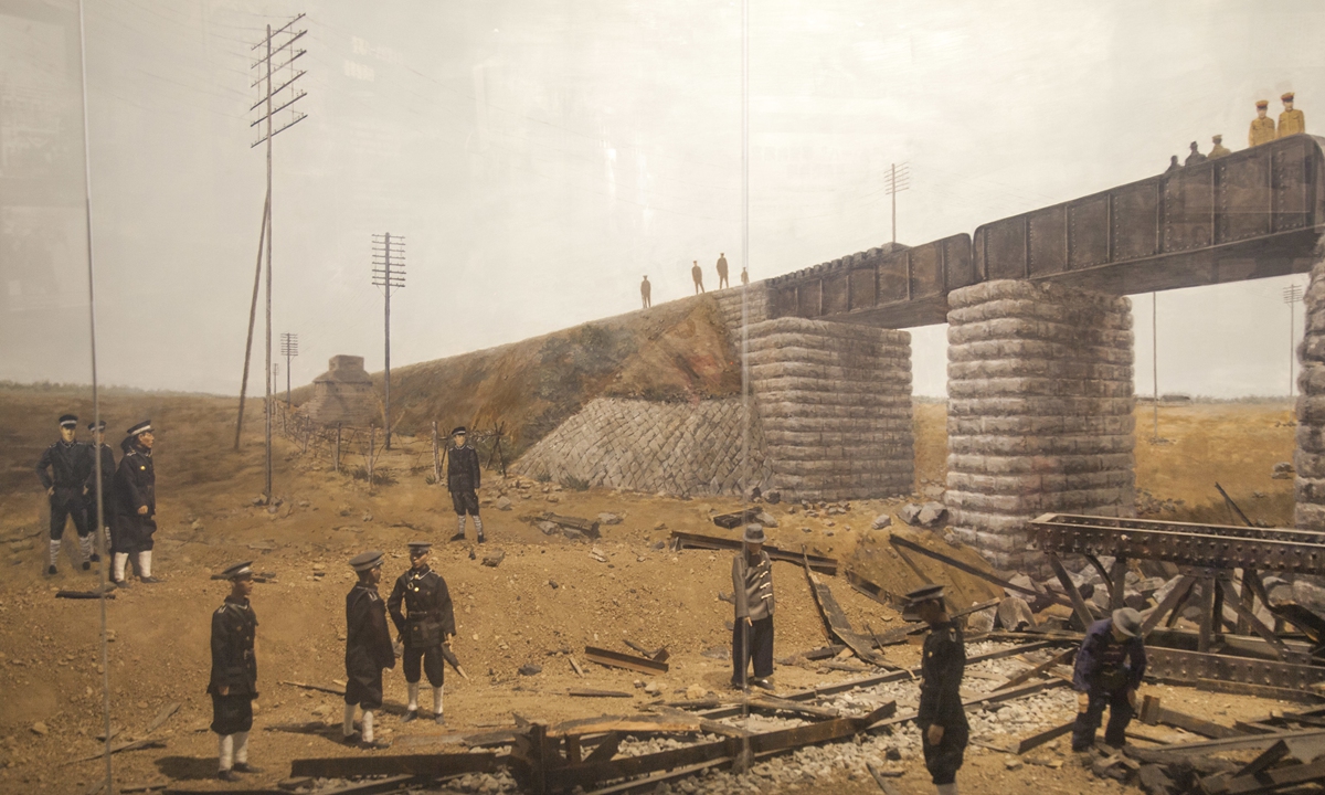 An interior view of the Shenyang September 18th History Museum in Shenyang, Liaoning Province, displaying the history of the Japanese invasion of China in 1931. Photo: IC