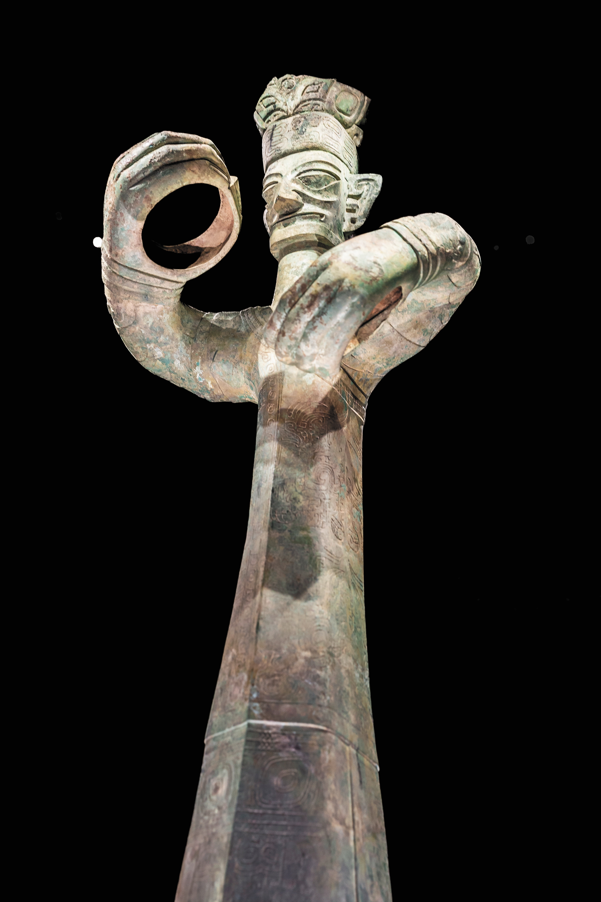 A bronze artifact on display at the Sanxingdui Museum in Sichuan on May 31, 2025. Photo: VCG