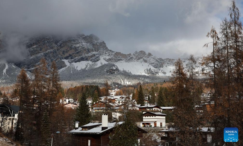 This photo taken on Nov. 21, 2025 shows a wintertime scenery of Cortina D'Ampezzo, Italy. Located in Italy's northern region of Veneto, Cortina d'Ampezzo is famed for its beauty, ski resort and sporting legacy, beginning with the 1956 Olympic Winter Games and carrying through to Milan-Cortina 2026. (Xinhua/Li Jing)