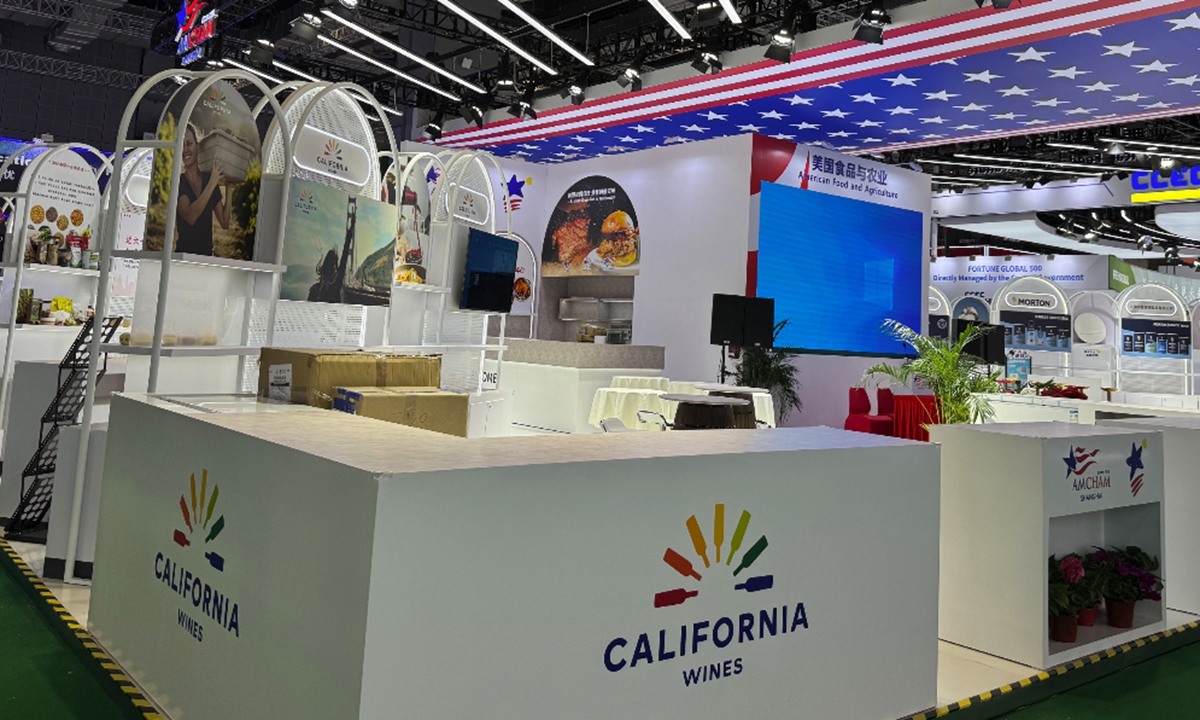 The US pavilion at the 8th China International Import Expo in Shanghai on November 5, 2025 Photo: Tu Lei/GT