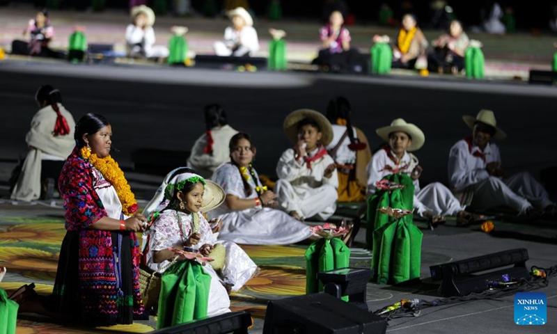 Children and adolescents perform at Zocalo Square in Mexico City, capital of Mexico, on Nov. 22, 2025.

Mexico held the Yoltlajtoli: Living Voices Indigenous Community Cultures Festival on Saturday at the Zocalo Square in its capital. Children and adolescents from Indigenous communities across the country performed in their native languages, highlighting the linguistic and cultural diversity of Mexico. Photo: Xinhua
