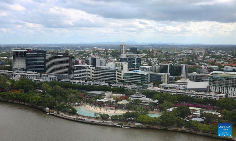 This photo taken on Nov. 22, 2025 shows a view of Streets Beach located at South Bank in Brisbane, Queensland, Australia. (Xinhua/Ma Ping)