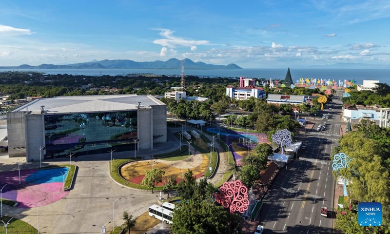 This aerial drone photo taken on Nov. 17, 2025 shows a city view of Managua, Nicaragua. (Xinhua/Wu Hao)