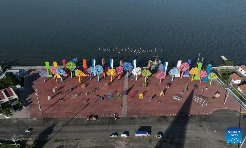 This aerial drone photo taken on Nov. 17, 2025 shows the Plaza Nicaragua in Managua, Nicaragua. (Xinhua/Li Mengxin)