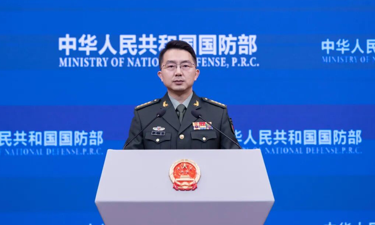 Jiang Bin, a spokesperson for the Ministry of National Defense Photo: Ministry of National Defense